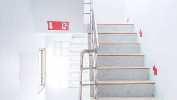 Empty staircase in a hospital