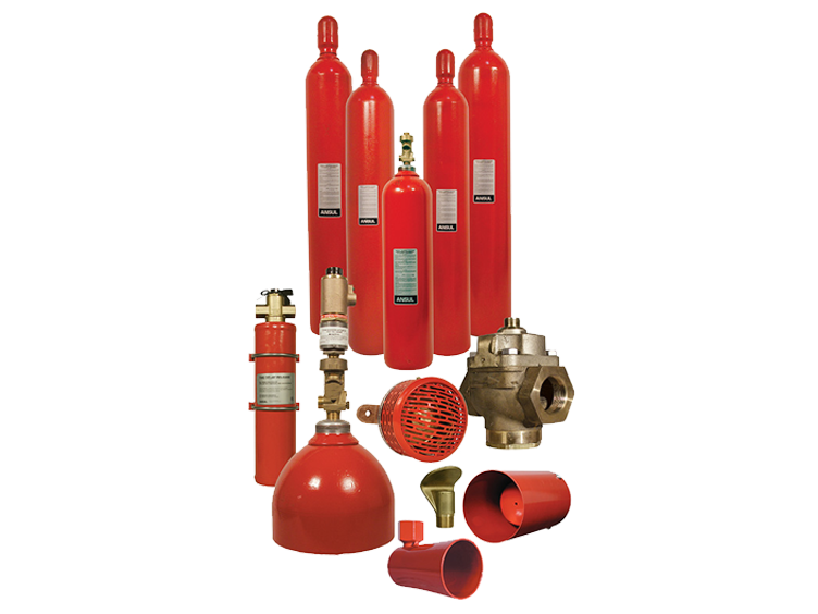 CO2 high pressure extinguishing system