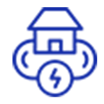 Icon of a house and a lightning bolt