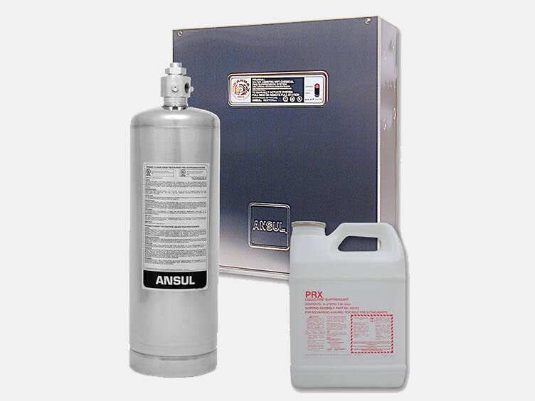PIRANHA extinguishing system with double extinguishing agent
