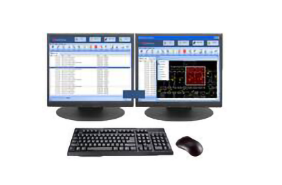 TrueSite Building System Information Unit interface displayed on two computer monitors