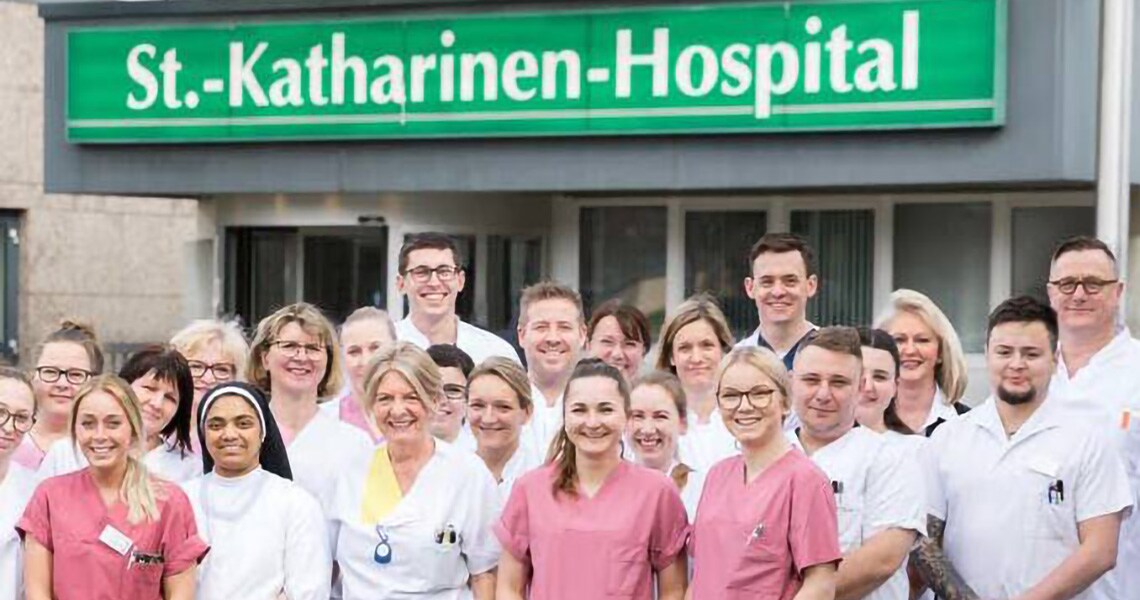 The staff of St. Katharinen Hospital in Frechen, Germany