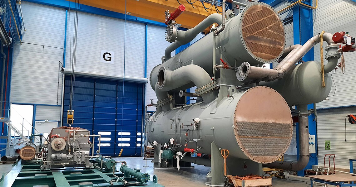 HVAC equipment in a warehouse