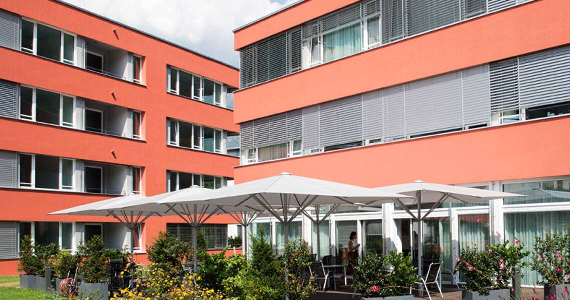 Exterior of a senior living and care center