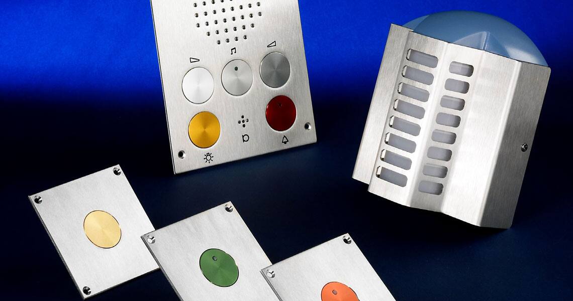 Security appliances against a blue background